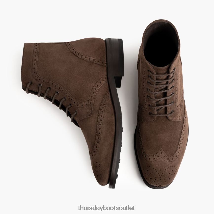 pl Thursday Boots mężczyźni końcówka skrzydła czekoladowy zamsz V64N6243 buty