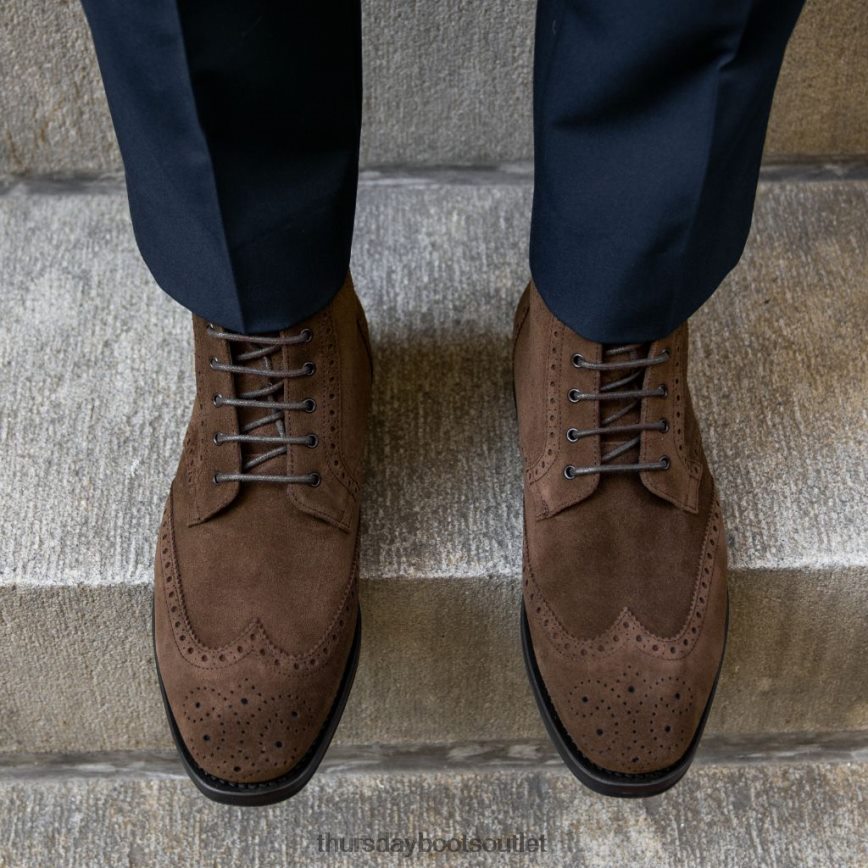 pl Thursday Boots mężczyźni końcówka skrzydła czekoladowy zamsz V64N6243 buty