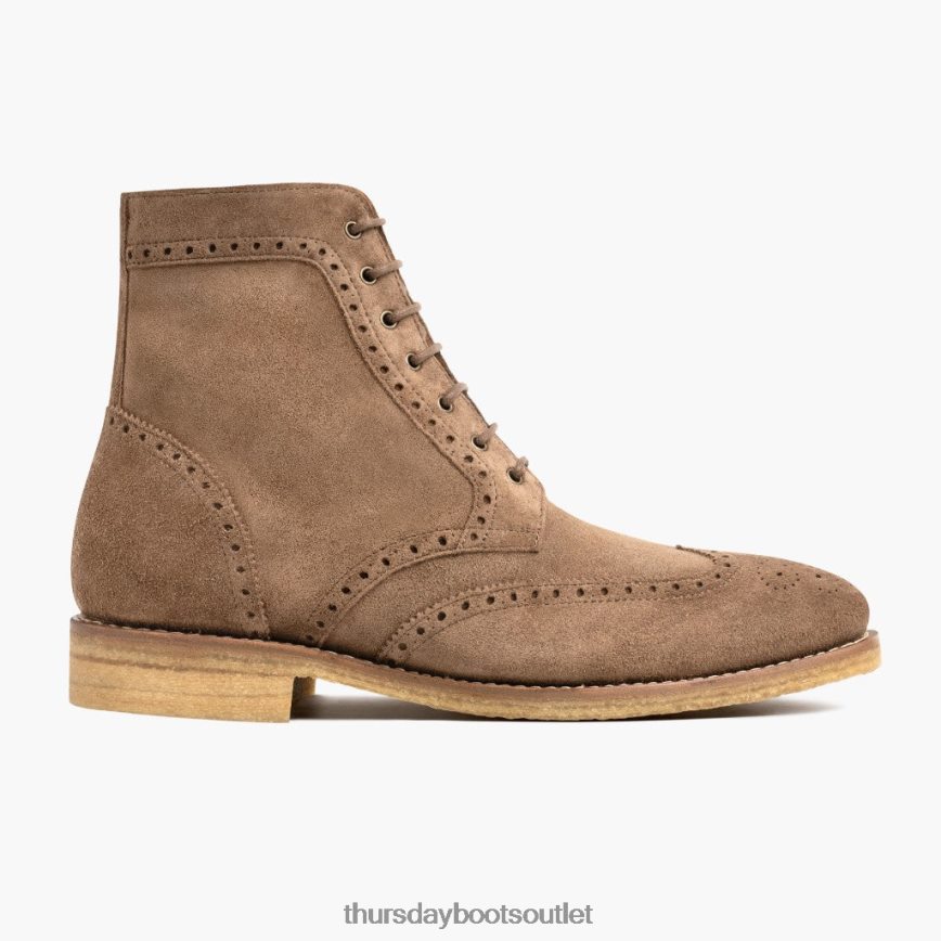 pl Thursday Boots mężczyźni końcówka skrzydła karmelowy zamsz V64N6244 buty