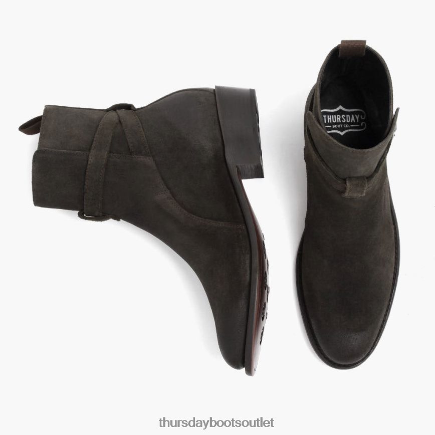 pl Thursday Boots mężczyźni łobuz ciemnooliwkowy zamsz V64N6288 buty