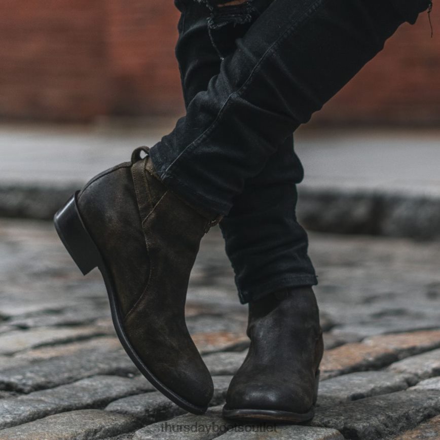 pl Thursday Boots mężczyźni łobuz ciemnooliwkowy zamsz V64N6288 buty