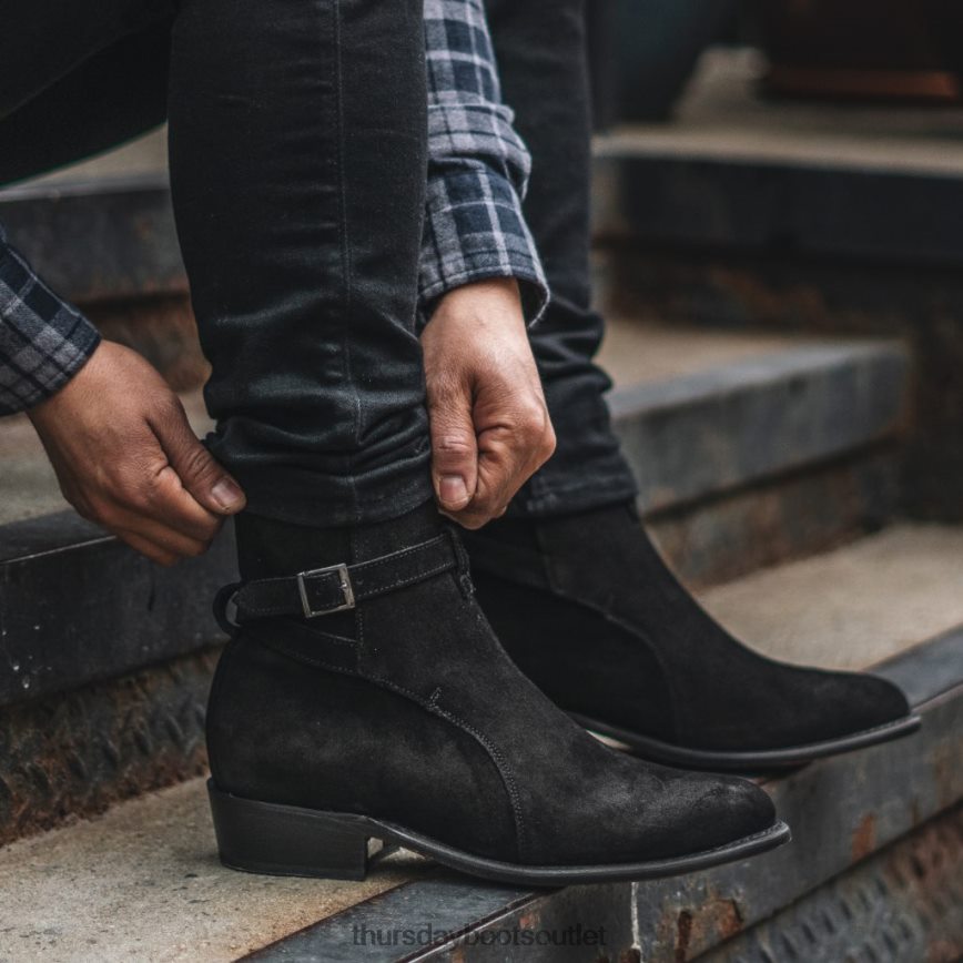 pl Thursday Boots mężczyźni łobuz czarny zamsz V64N6289 buty