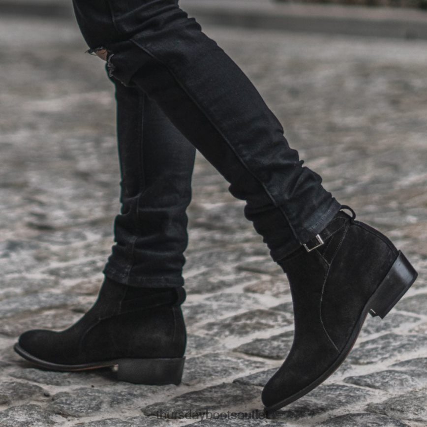 pl Thursday Boots mężczyźni łobuz czarny zamsz V64N6289 buty