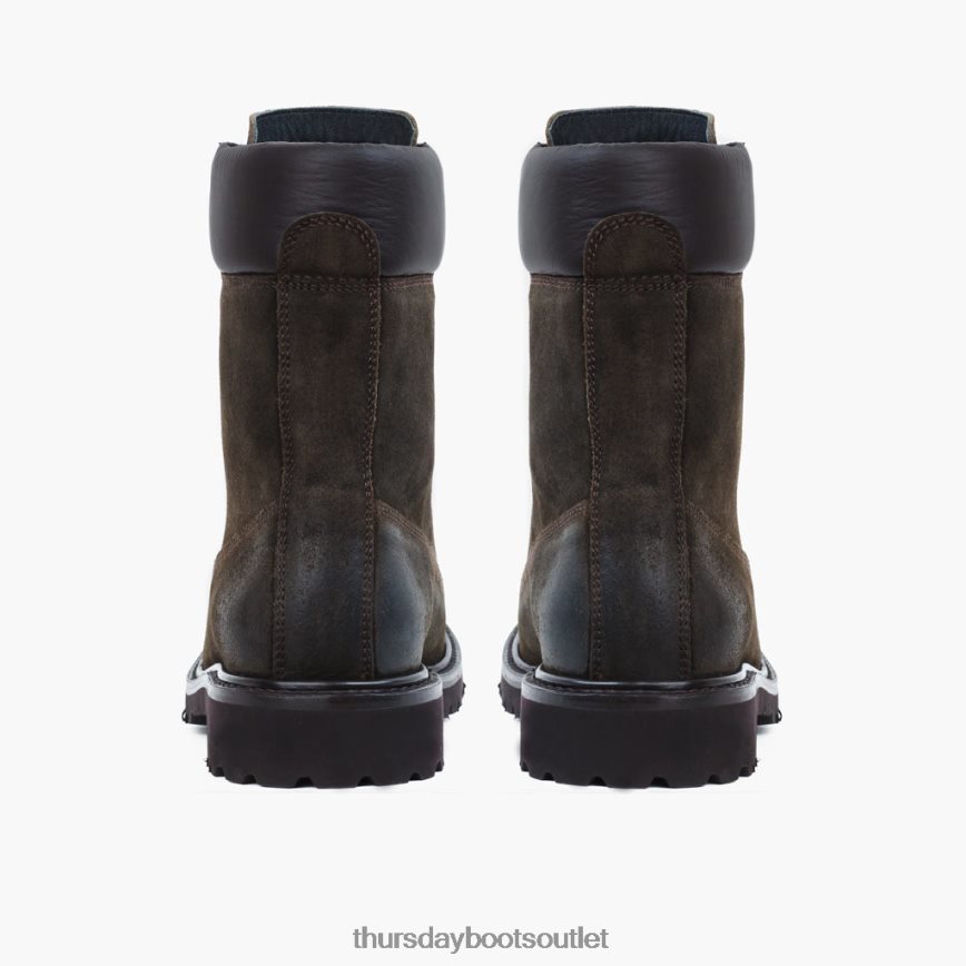 pl Thursday Boots mężczyźni poszukiwacz ciemnooliwkowy zamsz V64N6285 buty