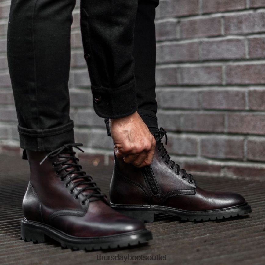 pl Thursday Boots mężczyźni stąpać czarna wiśnia V64N6256 buty