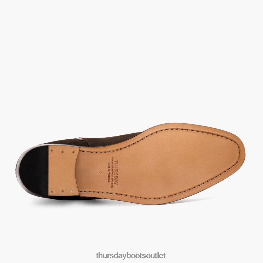 pl Thursday Boots mężczyźni uprząż ciemnobrązowy zamsz V64N6291 buty