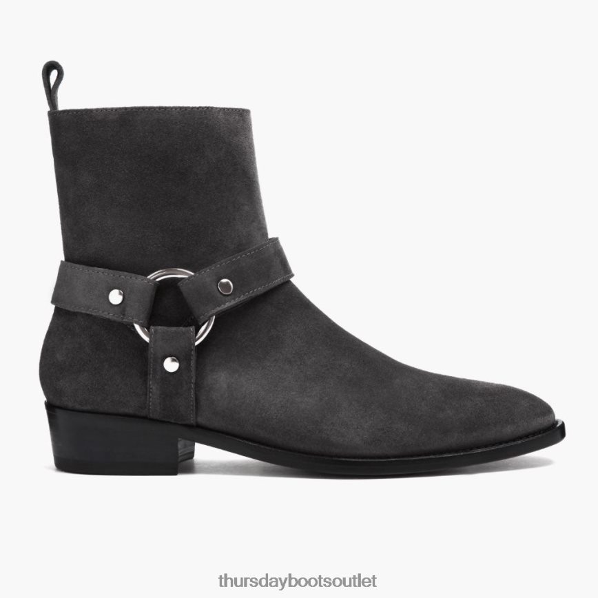 pl Thursday Boots mężczyźni uprząż szary zamsz V64N6292 buty