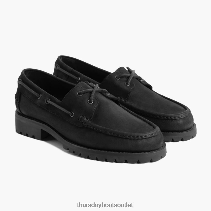 pl Thursday Boots mężczyźni mokasyn ręcznie szyty czarny mat V64N62227 buty