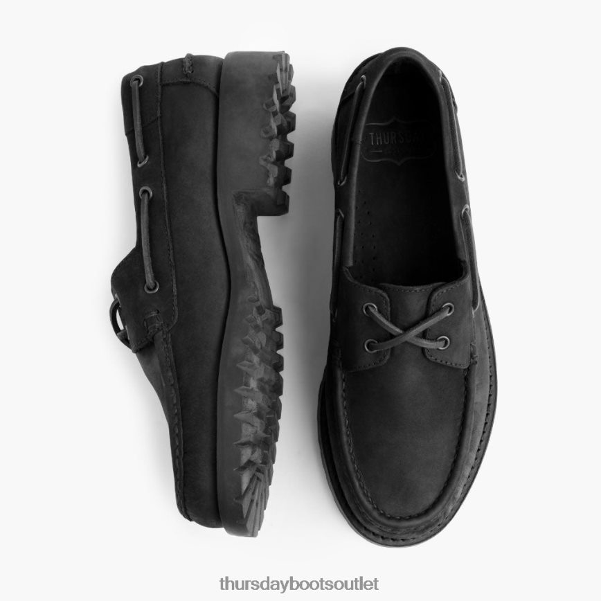 pl Thursday Boots mężczyźni mokasyn ręcznie szyty czarny mat V64N62227 buty