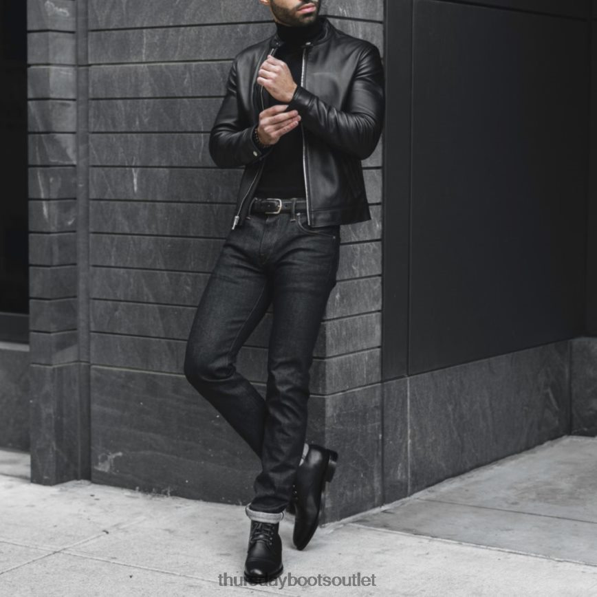 pl Thursday Boots mężczyźni kurtka wyścigowa czarny V64N62143 odzież