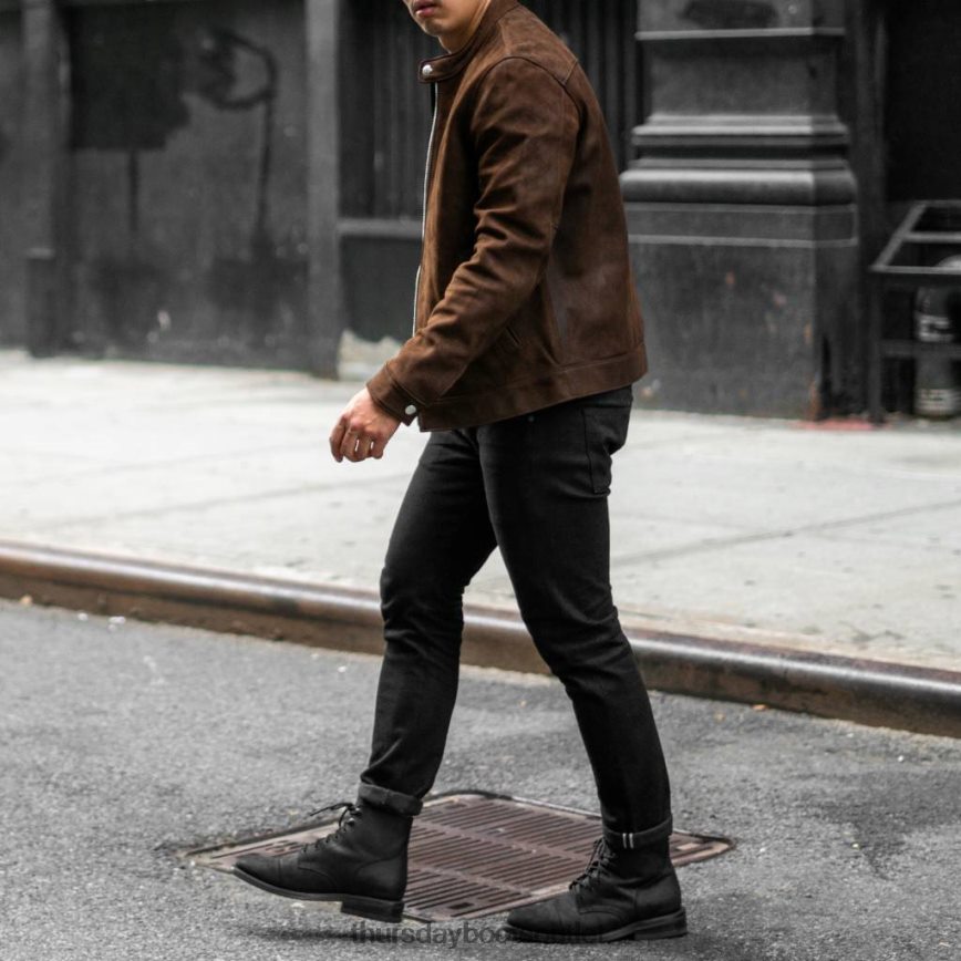 pl Thursday Boots mężczyźni kurtka wyścigowa tytoń V64N62144 odzież